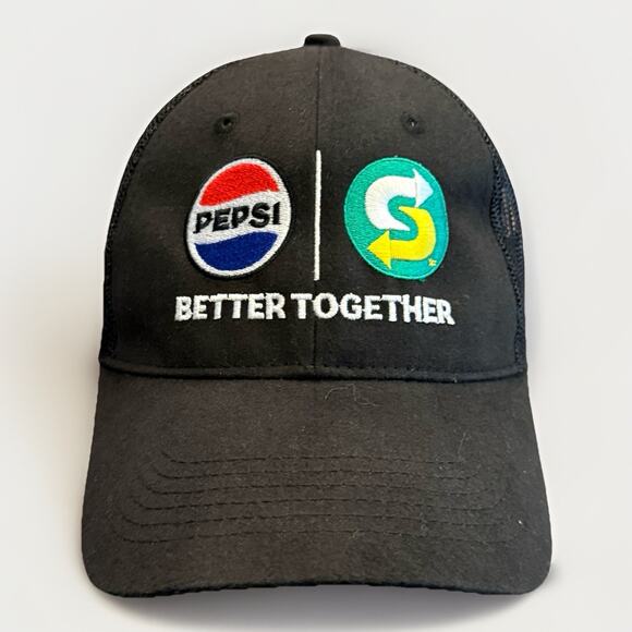 Hit Other - Subway Pepsi Better Together Mens Black Adjustable SnapBack Hat Baseball Cap